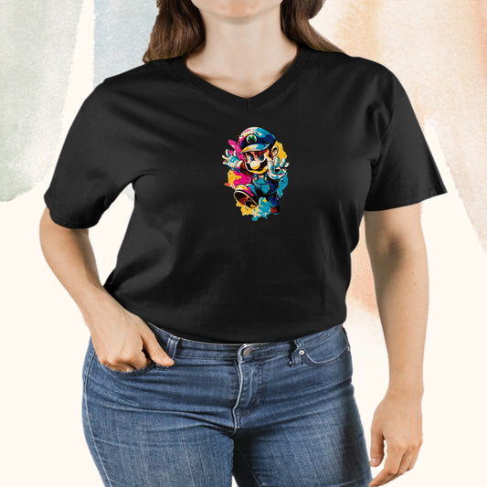 Unisex V-Neck T-shirt Super Mario 1.0 Collection - DALSOMA