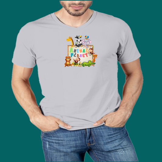 Unisex V-Neck T-shirt Animal Planet 1.0 Collection - DALSOMA