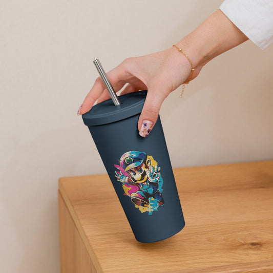 Insulated tumbler with a straw Super Mario 2.0 Collection - DALSOMA