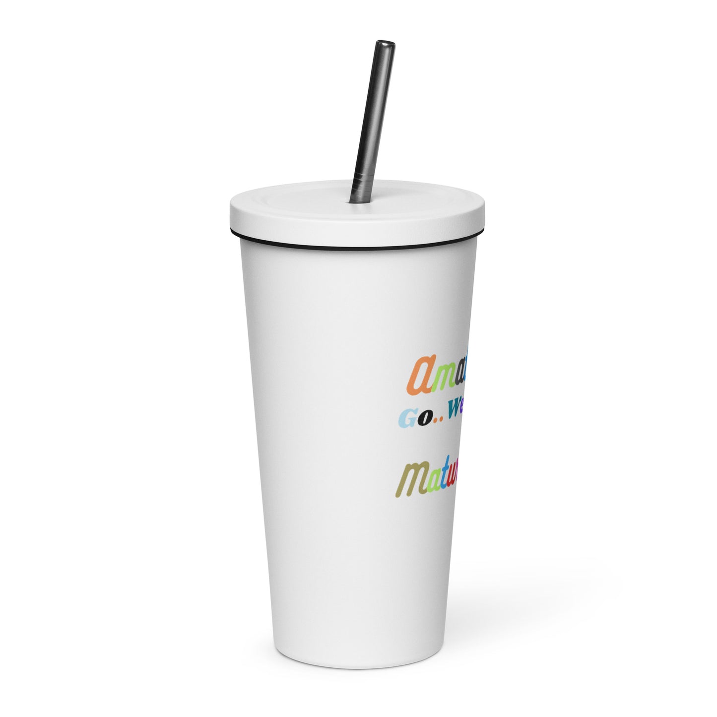 Insulated tumbler with a straw Maturity Rise Collection - DALSOMA