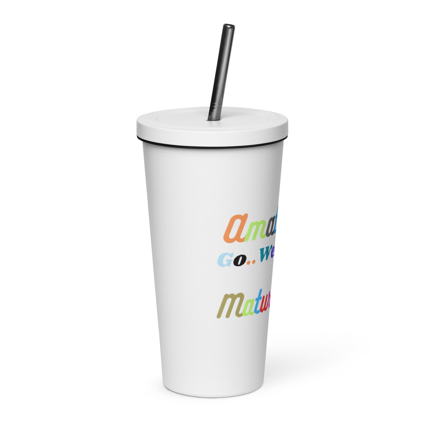 Insulated tumbler with a straw Maturity Rise Collection - DALSOMA