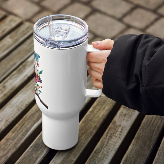 Travel mug with a handle Butterlfy 1.0 Collection - DALSOMA