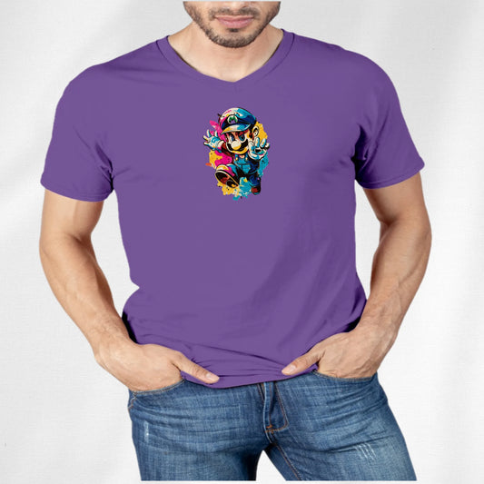 Unisex V-Neck T-shirt Super Mario 2.0 Collection - DALSOMA