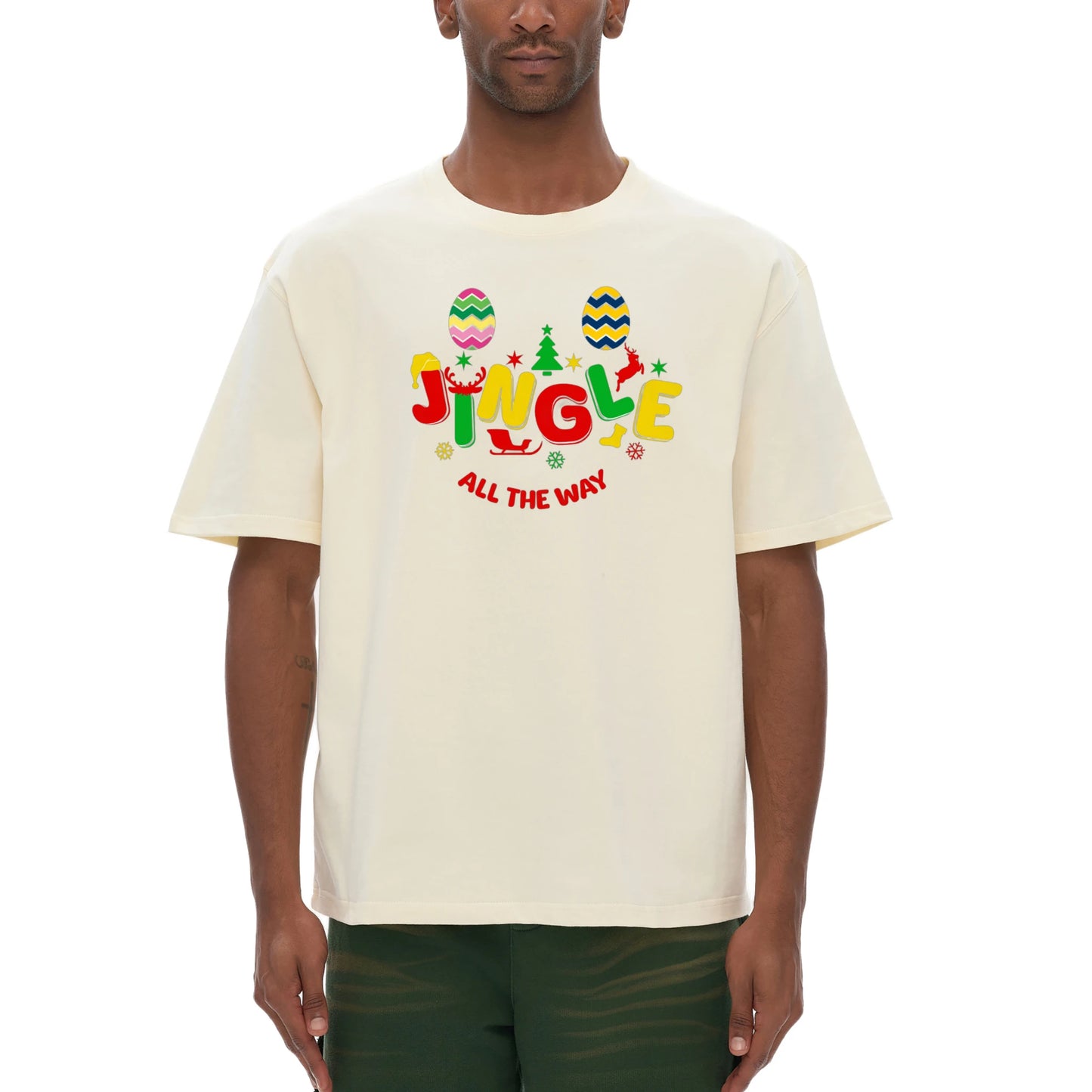 Unisex Drop Shoulder Streetwear T-Shirt Christmas 1.0 Collection - DALSOMA