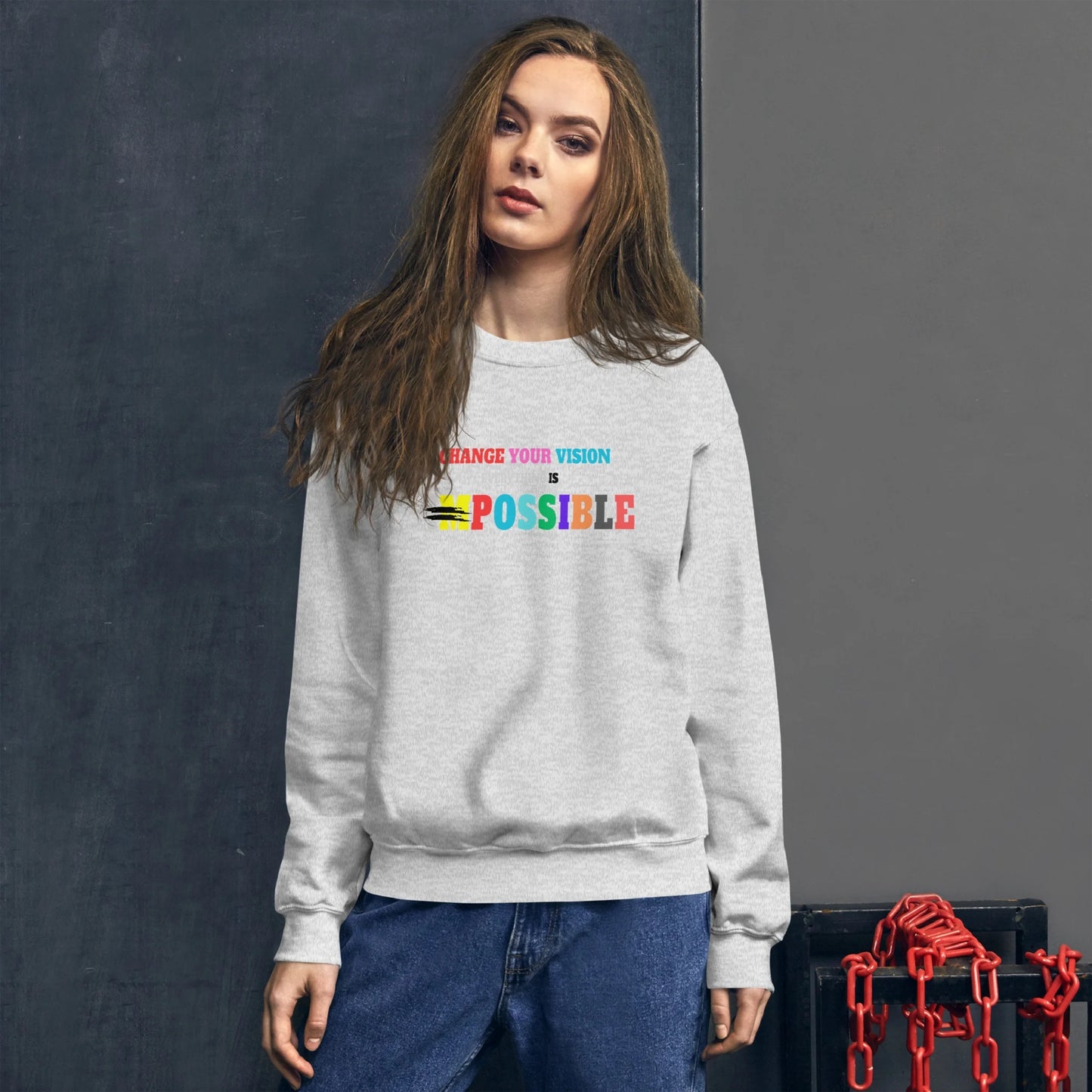 Crewneck Sweatshirt Positive Vision Collection - DALSOMA