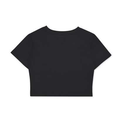 Women's Fitted Crop Plain T-Shirt