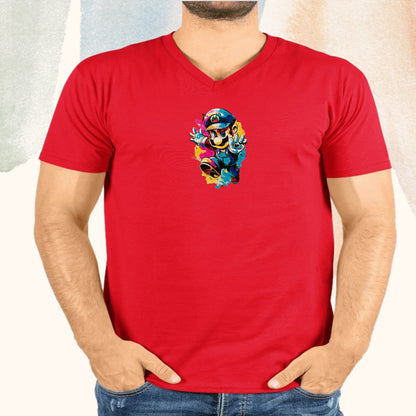 Unisex V-Neck T-shirt Super Mario 1.0 Collection - DALSOMA