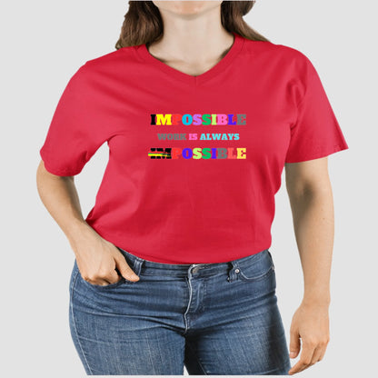 V-Neck T-shirt Impossible1.0 Edition - DALSOMA