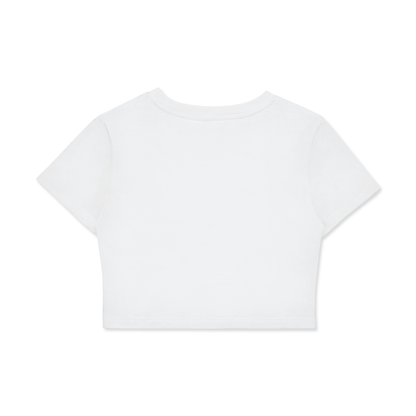 Women's Fitted Crop Plain T-Shirt