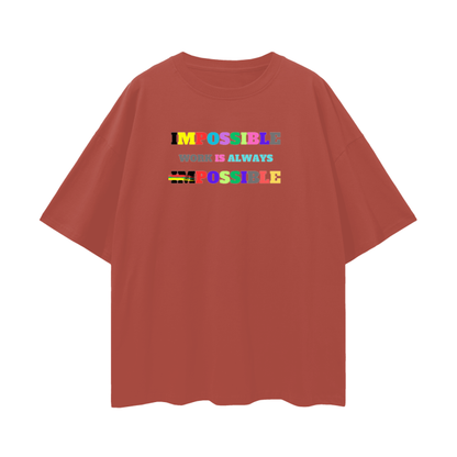 Streetwear Unisex Loose T-shirt Impossible1.0 Edition - DALSOMA