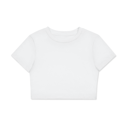 Women's Fitted Crop Plain T-Shirt