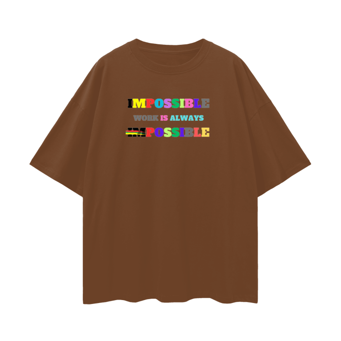 Streetwear Unisex Loose T-shirt Impossible1.0 Edition - DALSOMA