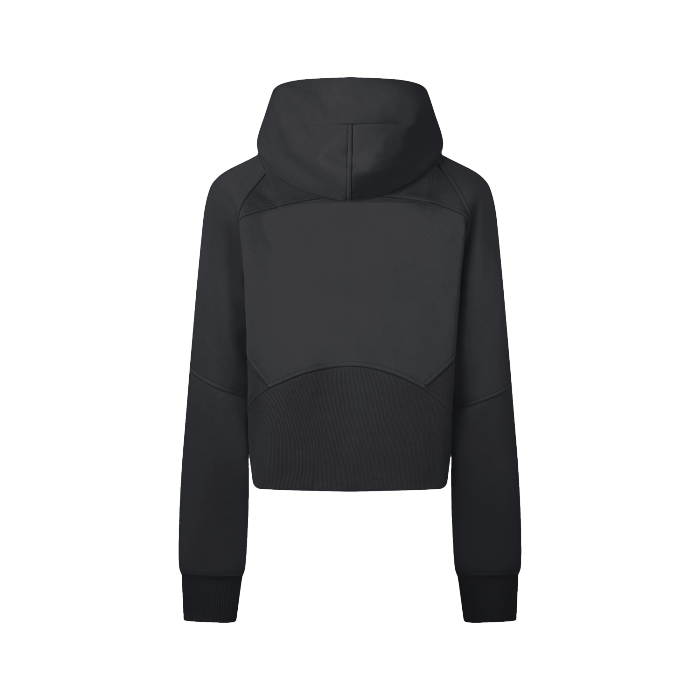 Cropped Zip-Through Plain Hoodie