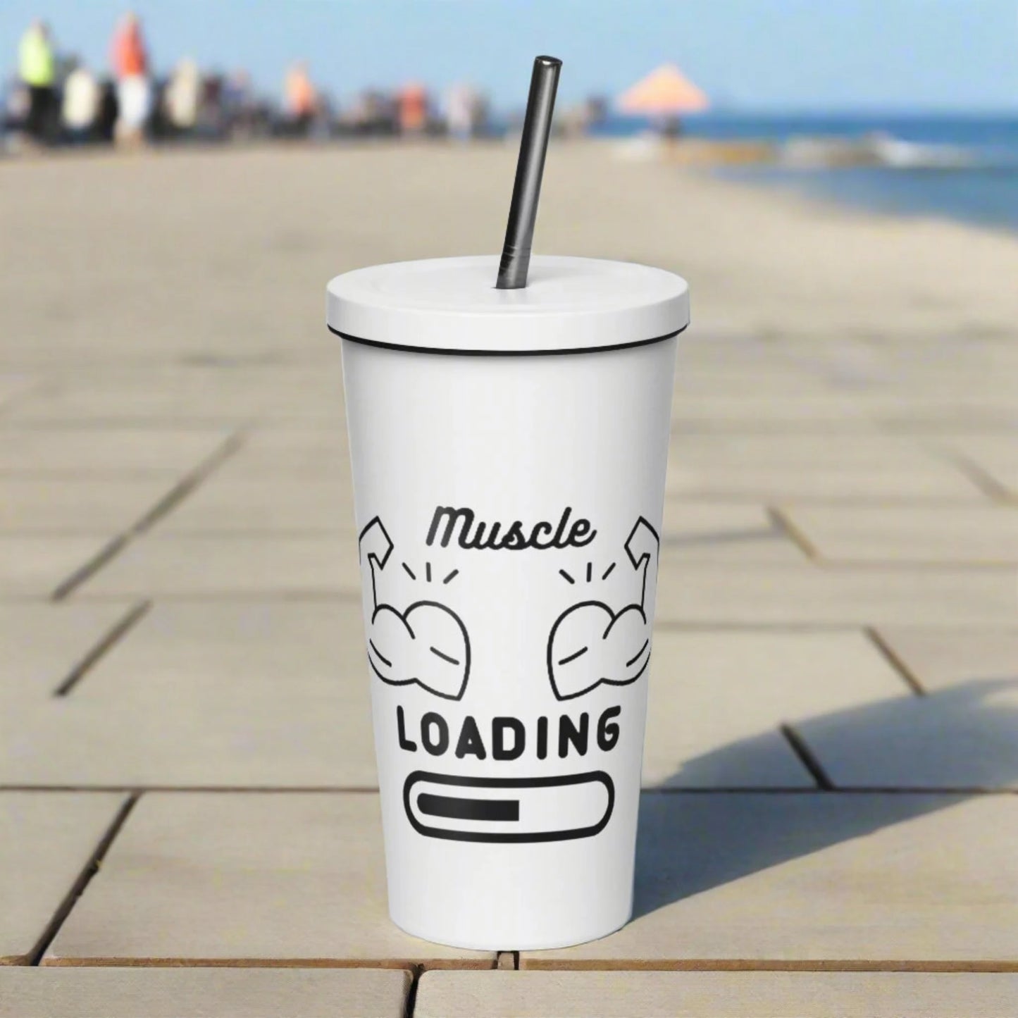 Insulated tumbler with a straw Fitness 1.0 Edition - DALSOMA