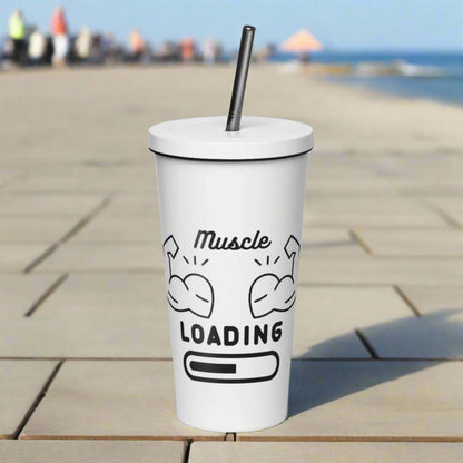 Insulated tumbler with a straw Fitness 1.0 Edition - DALSOMA