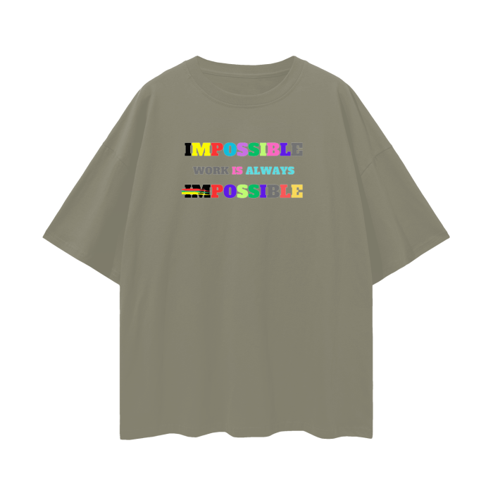 Streetwear Unisex Loose T-shirt Impossible1.0 Edition - DALSOMA