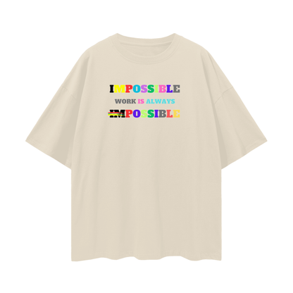 Streetwear Unisex Loose T-shirt Impossible1.0 Edition - DALSOMA