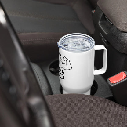 Travel mug with a handle Fitness 1.0 Edition - DALSOMA