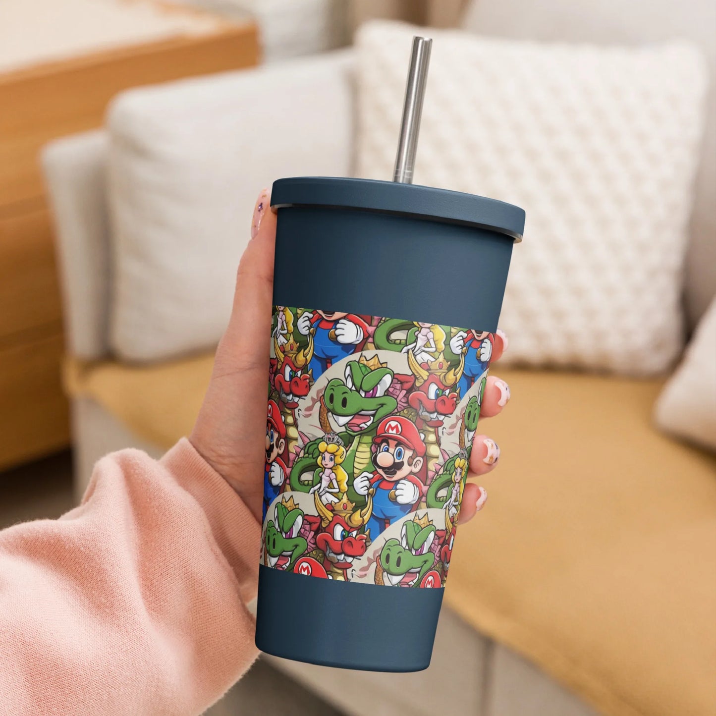 Insulated tumbler with a straw Super Mario 1.0 Collection - DALSOMA