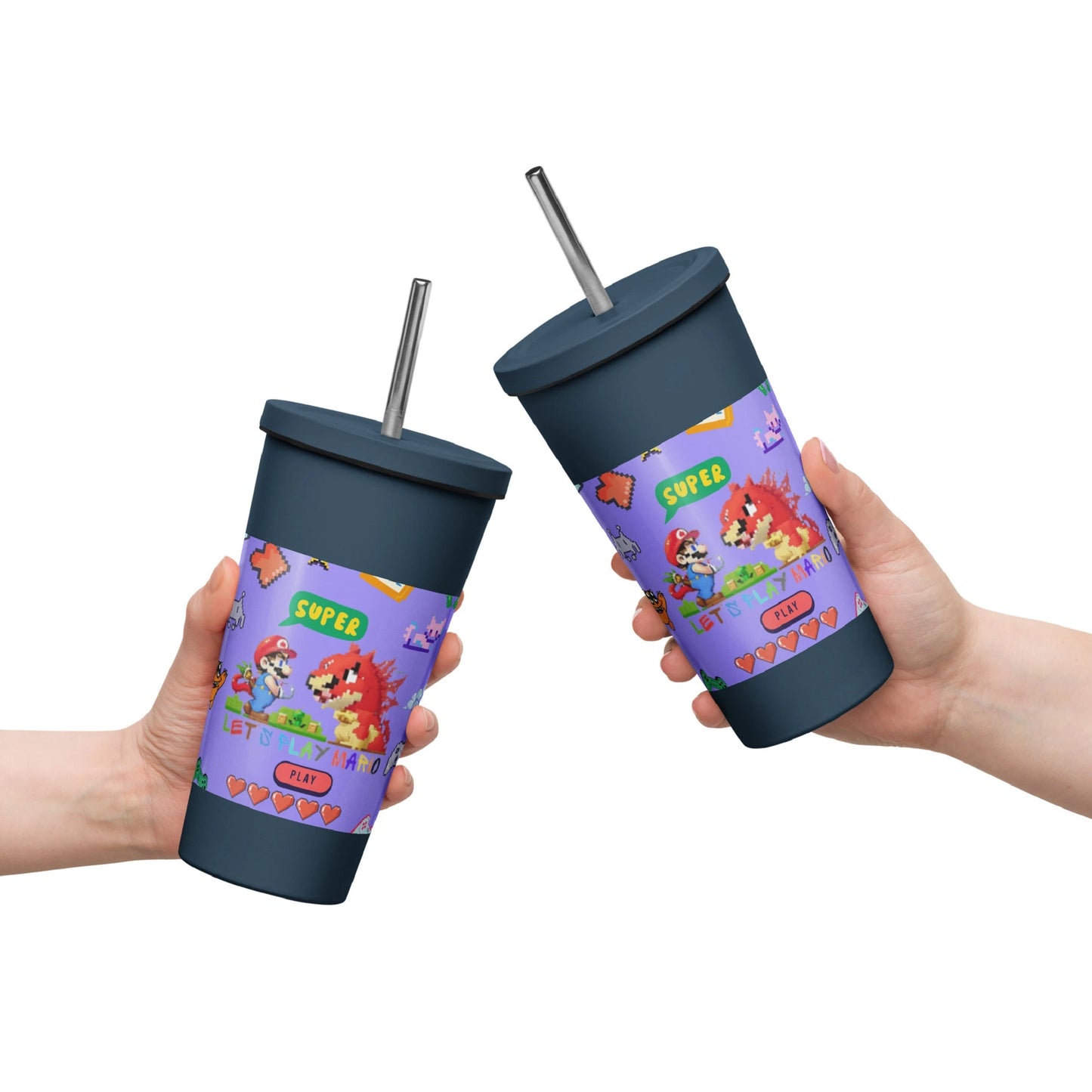 Insulated tumbler with a straw Super Mario 3.0 Collection - DALSOMA