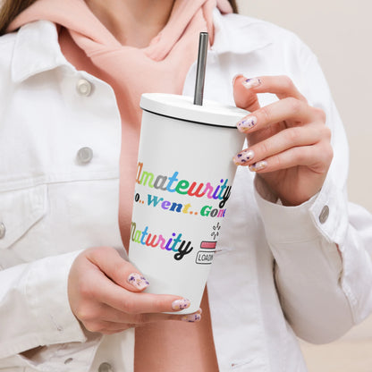 Insulated tumbler with a straw Maturity Rise Collection - DALSOMA