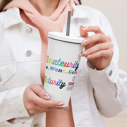 Insulated tumbler with a straw Maturity Rise Collection - DALSOMA