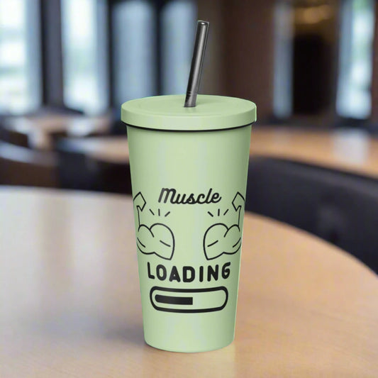 Insulated tumbler with a straw Fitness 1.0 Edition - DALSOMA