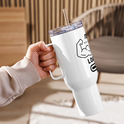Travel mug with a handle Fitness 1.0 Edition - DALSOMA