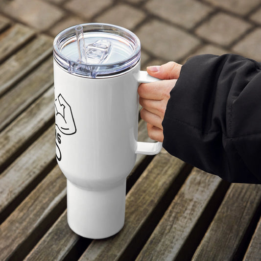 Travel mug with a handle Fitness 1.0 Edition - DALSOMA