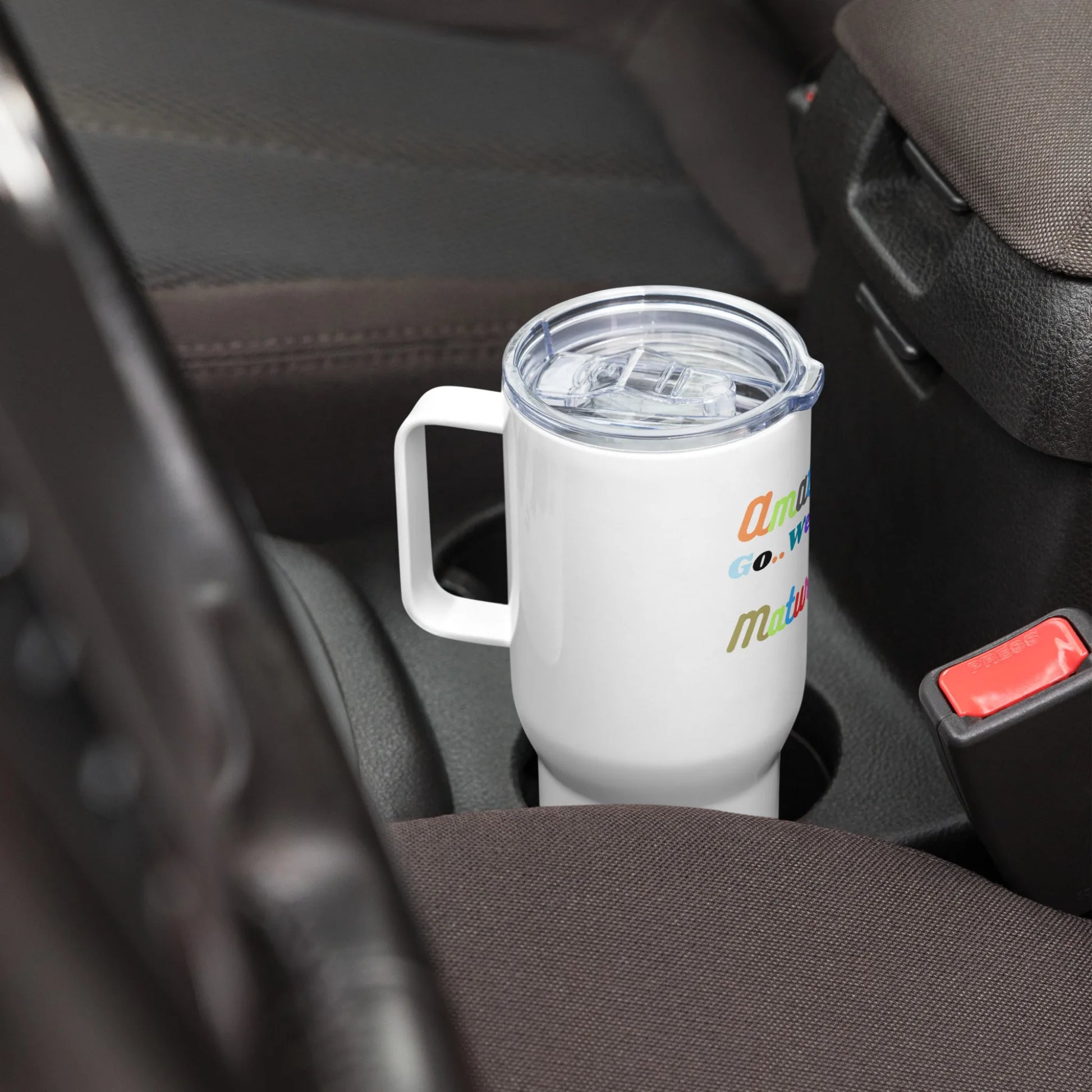 Travel mug with a handle Maturity Rise Collection - DALSOMA