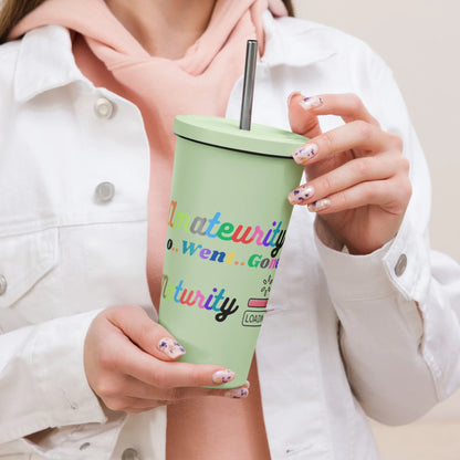 Insulated tumbler with a straw Maturity Rise Collection - DALSOMA