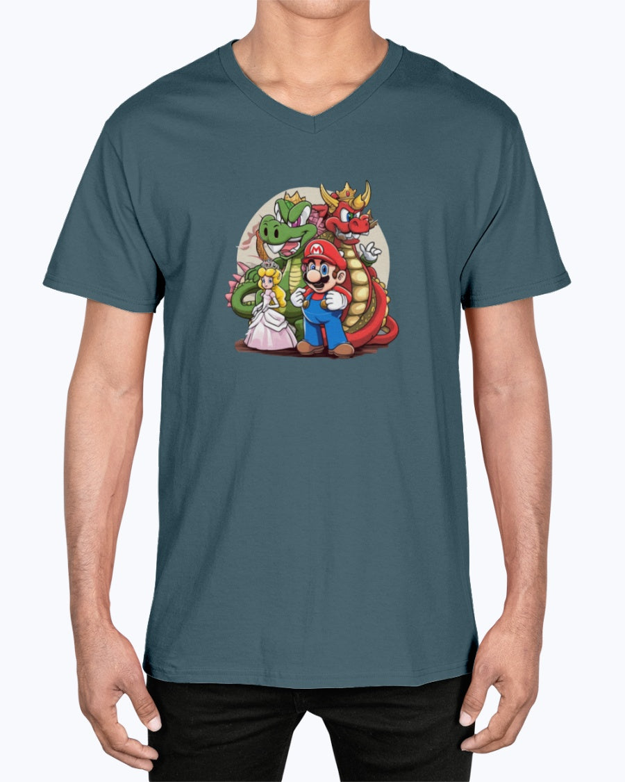 Unisex V-Neck T-shirt Super Mario 1.0 Collection - DALSOMA