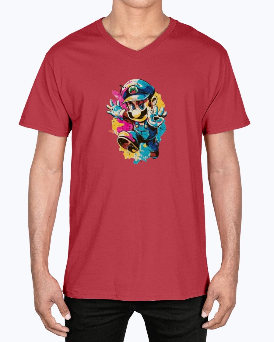 Unisex V-Neck T-shirt Super Mario 2.0 Collection - DALSOMA