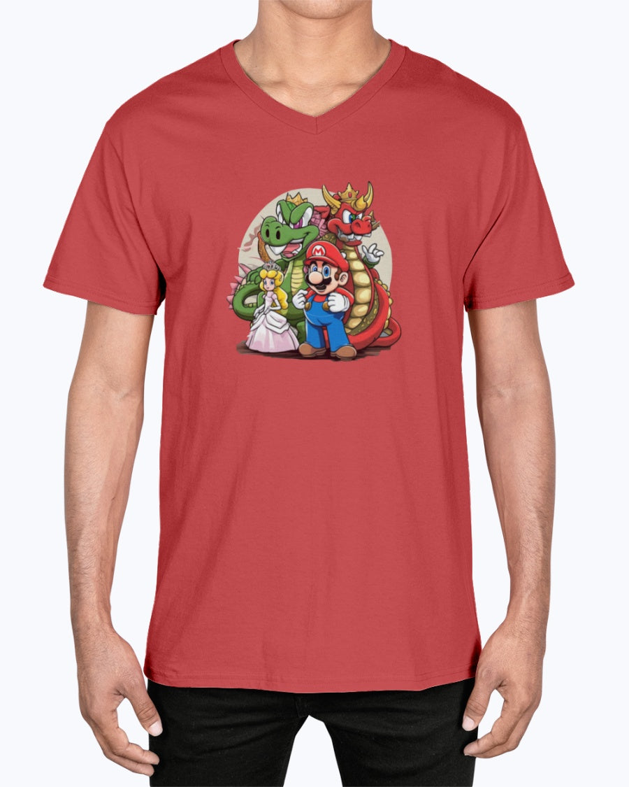 Unisex V-Neck T-shirt Super Mario 1.0 Collection - DALSOMA