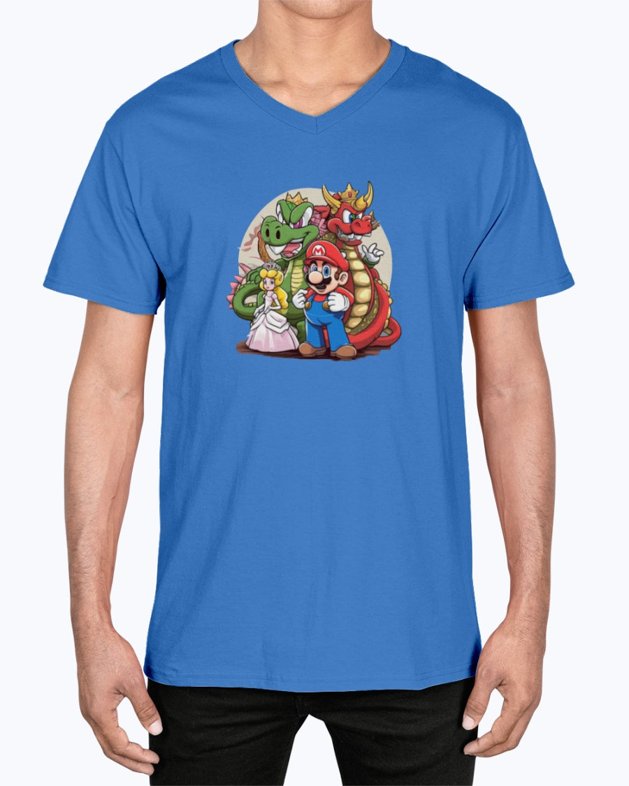 Unisex V-Neck T-shirt Super Mario 1.0 Collection - DALSOMA
