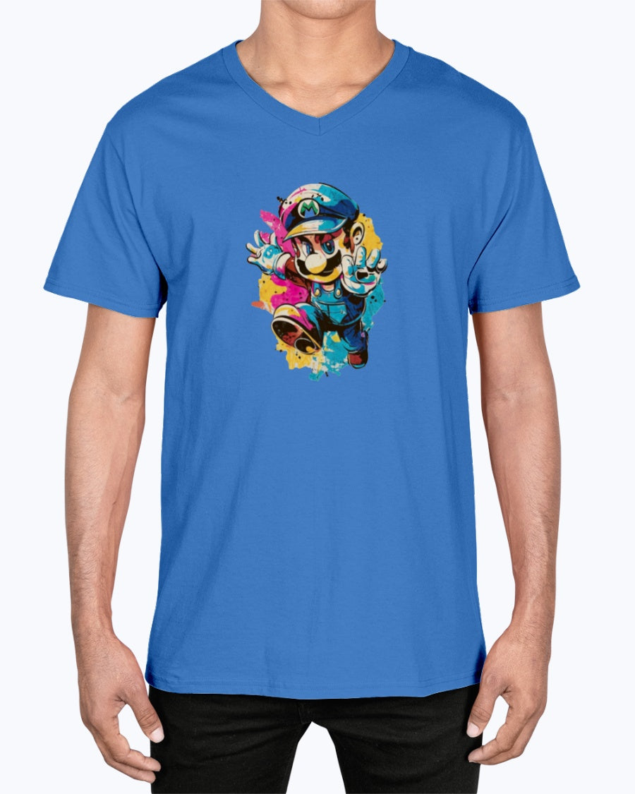 Unisex V-Neck T-shirt Super Mario 2.0 Collection - DALSOMA