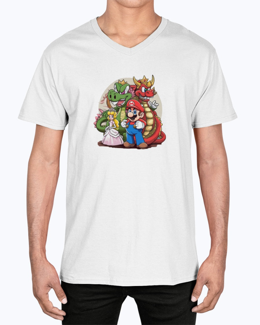 Unisex V-Neck T-shirt Super Mario 1.0 Collection - DALSOMA