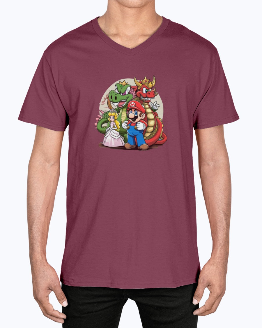 Unisex V-Neck T-shirt Super Mario 1.0 Collection - DALSOMA