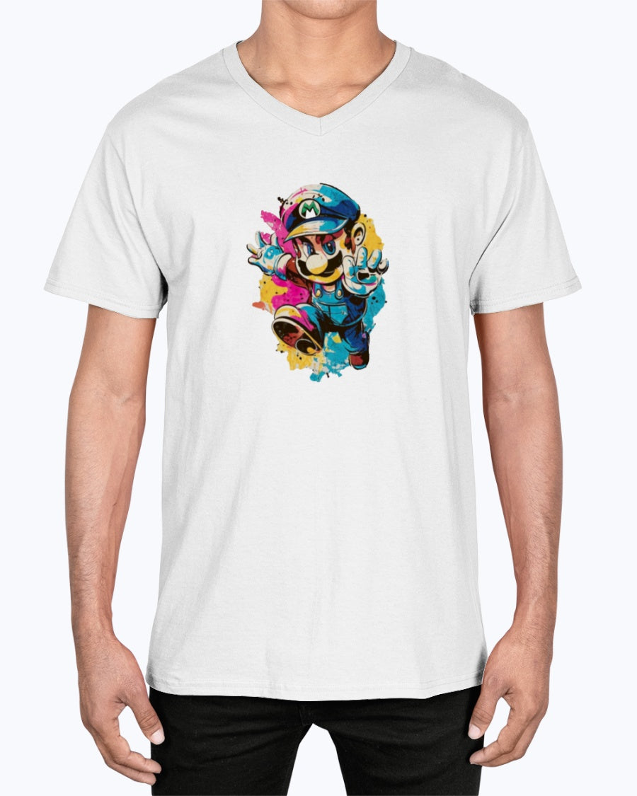 Unisex V-Neck T-shirt Super Mario 2.0 Collection - DALSOMA
