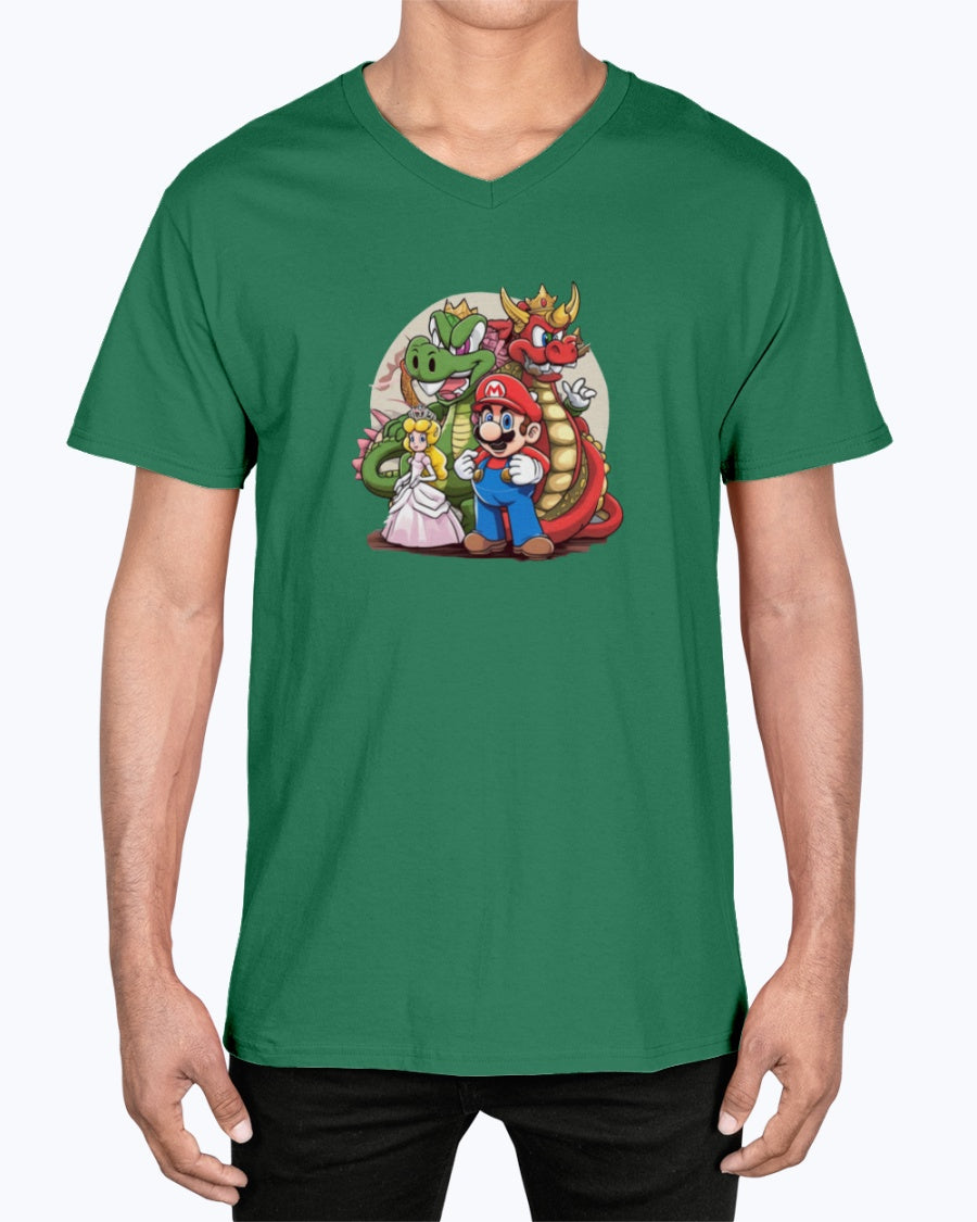 Unisex V-Neck T-shirt Super Mario 1.0 Collection - DALSOMA