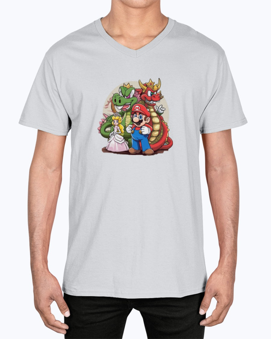 Unisex V-Neck T-shirt Super Mario 1.0 Collection - DALSOMA