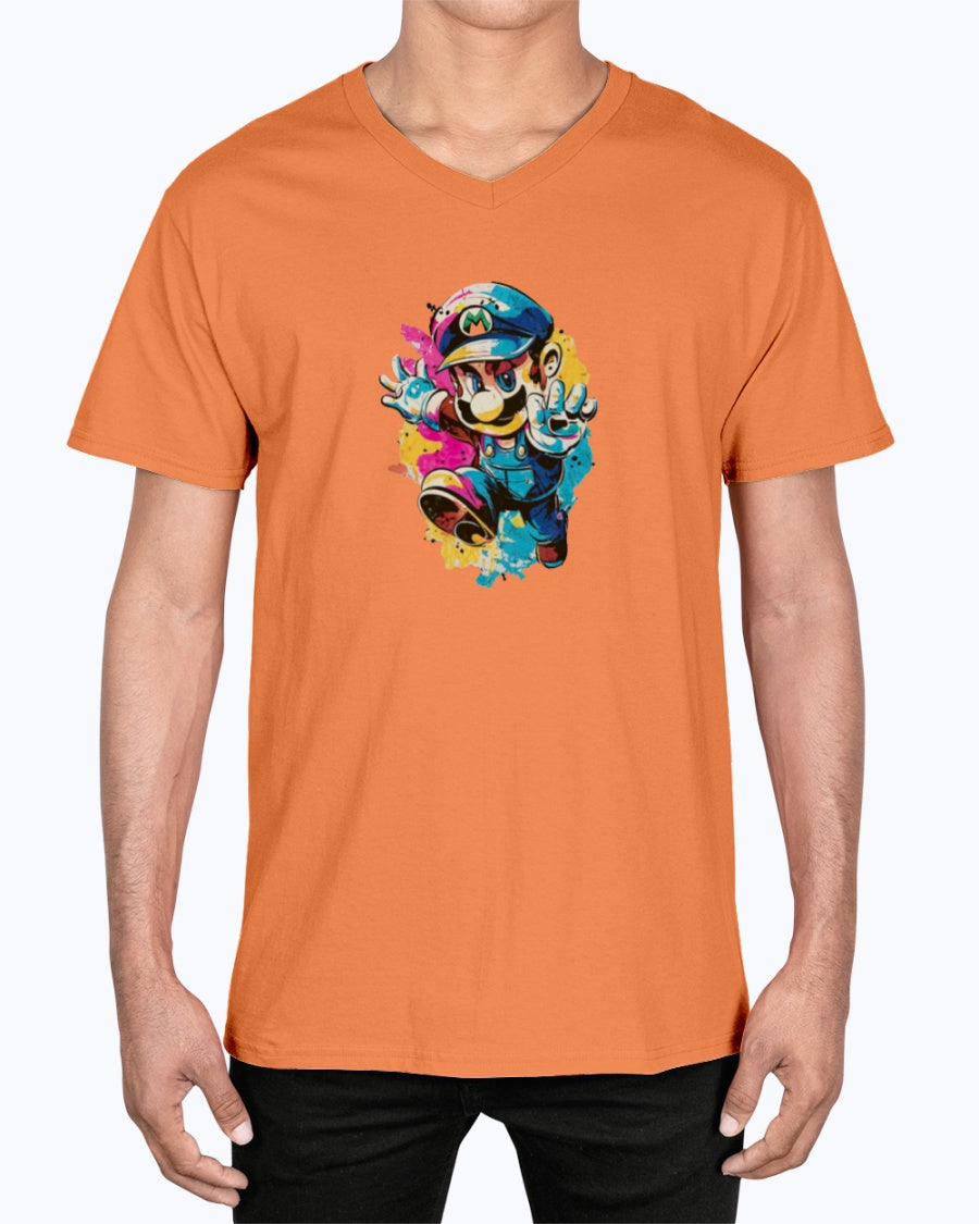 Unisex V-Neck T-shirt Super Mario 2.0 Collection - DALSOMA
