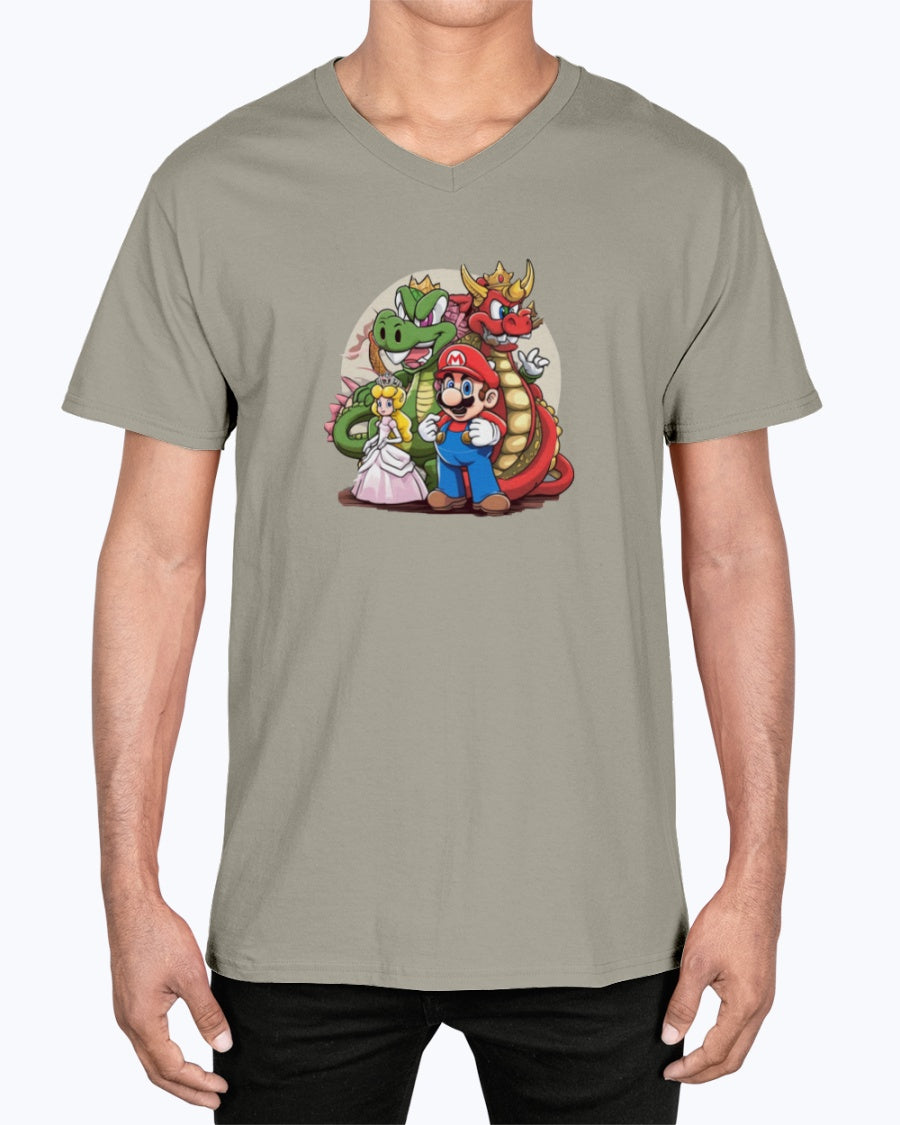 Unisex V-Neck T-shirt Super Mario 1.0 Collection - DALSOMA