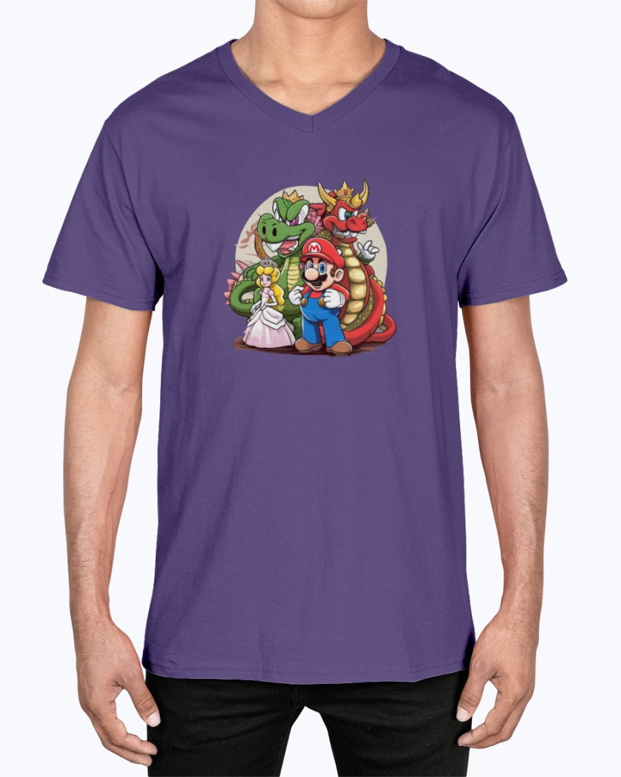 Unisex V-Neck T-shirt Super Mario 1.0 Collection - DALSOMA
