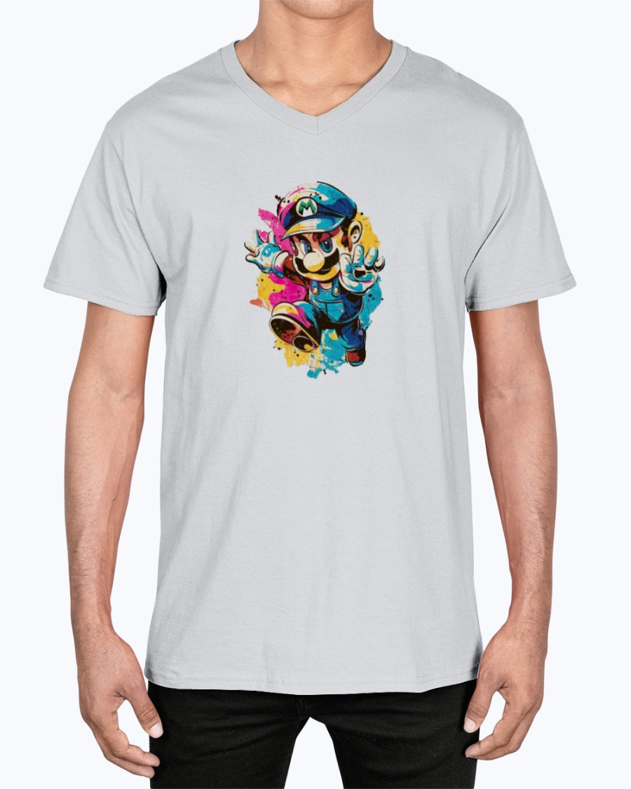 Unisex V-Neck T-shirt Super Mario 2.0 Collection - DALSOMA