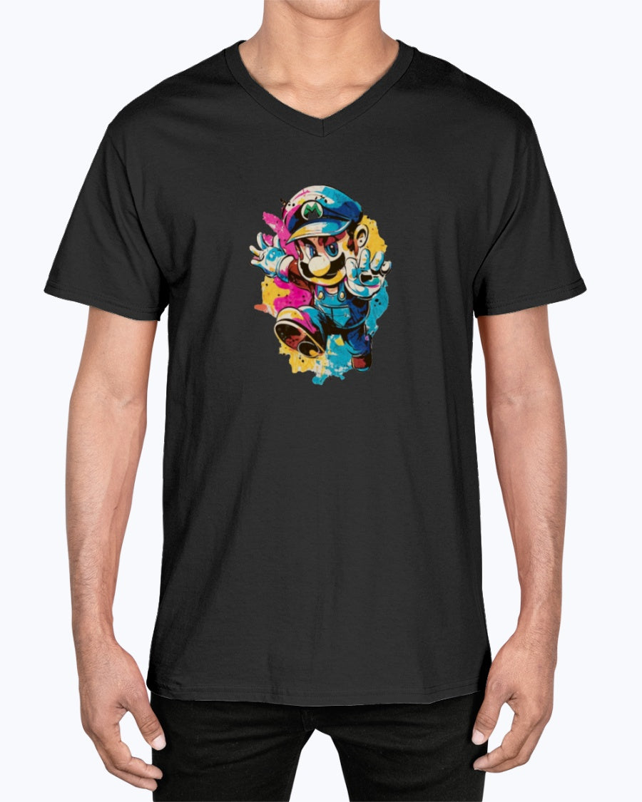 Unisex V-Neck T-shirt Super Mario 2.0 Collection - DALSOMA