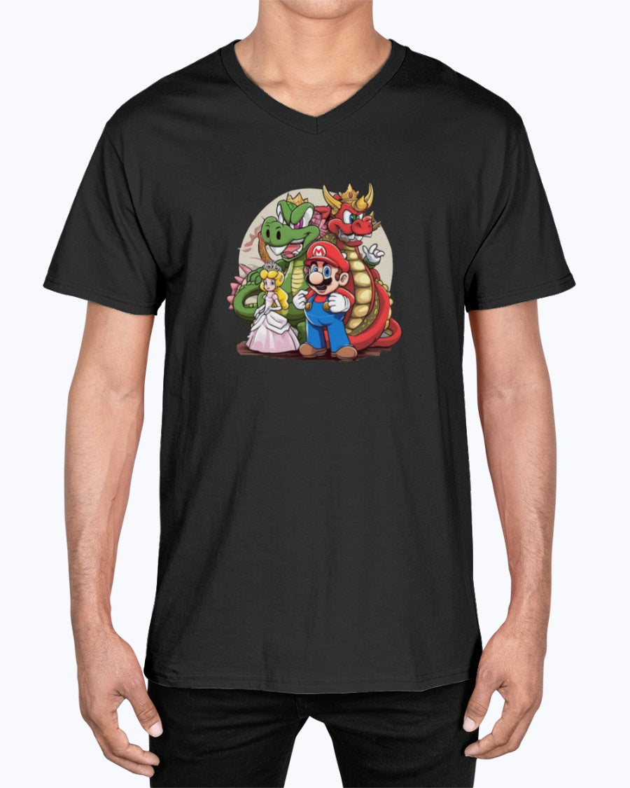 Unisex V-Neck T-shirt Super Mario 1.0 Collection - DALSOMA