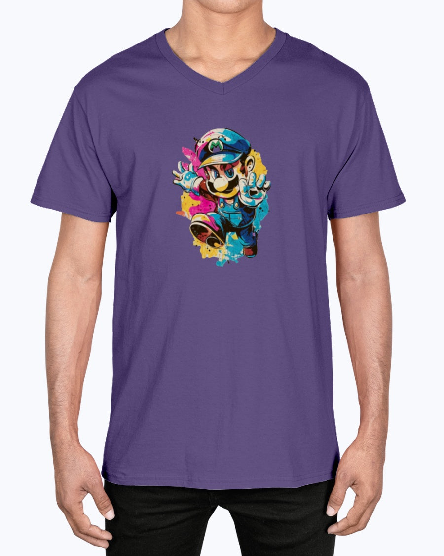 Unisex V-Neck T-shirt Super Mario 2.0 Collection - DALSOMA