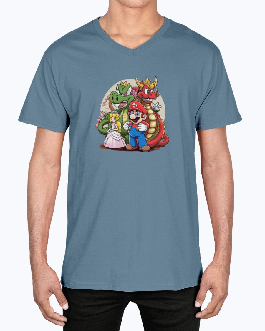 Unisex V-Neck T-shirt Super Mario 1.0 Collection - DALSOMA