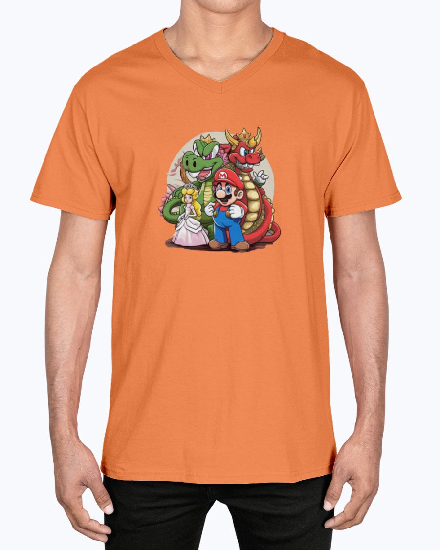 Unisex V-Neck T-shirt Super Mario 1.0 Collection - DALSOMA